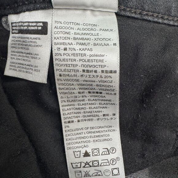 Levi's 311 Shaping Skinny Denim Jeans Womens 27x30 Black Mid Rise Casual Stretch - Picture 9 of 16